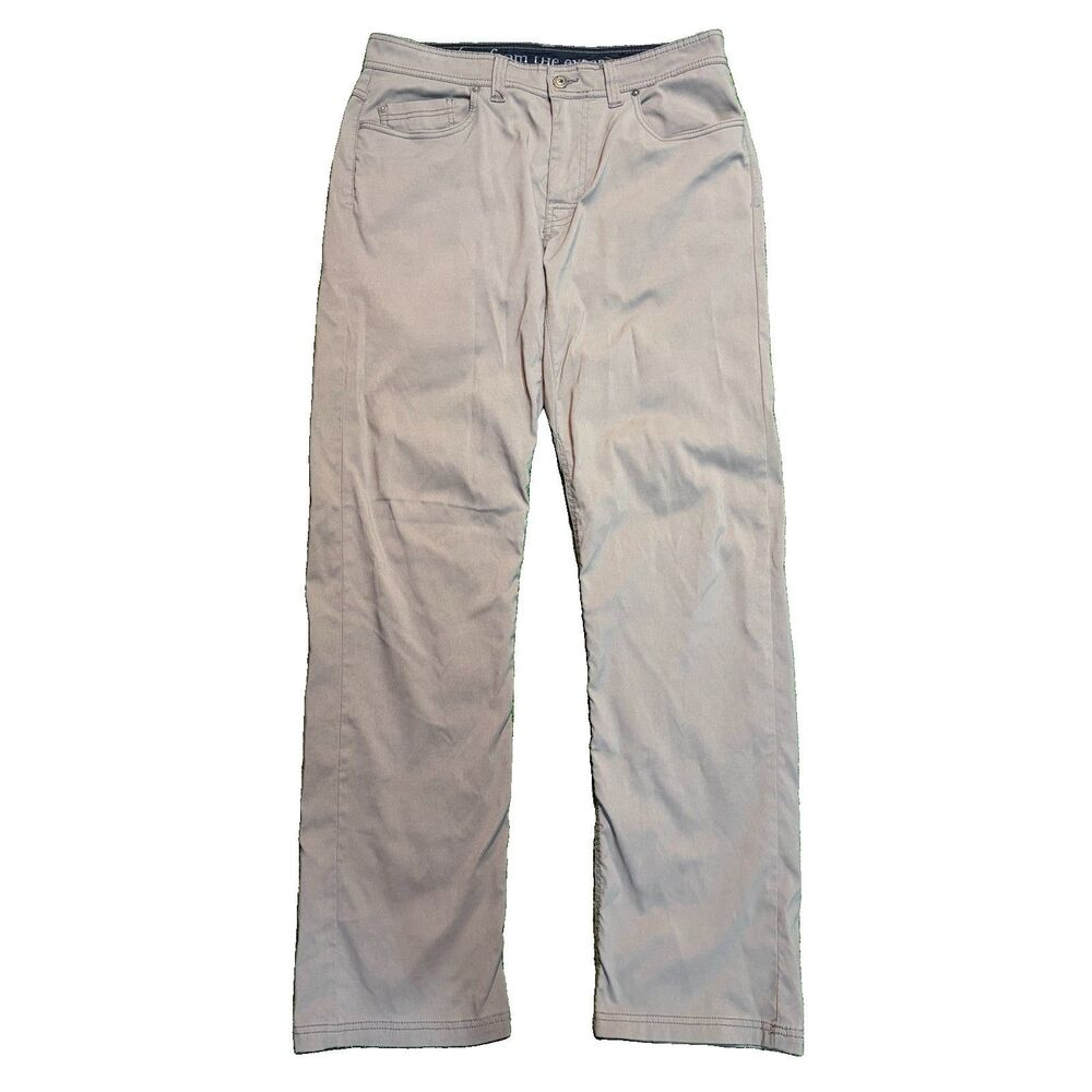 prAna Pants 34x34 Brion II Standard Fit Performance Outdoor Hiking Chino Brown